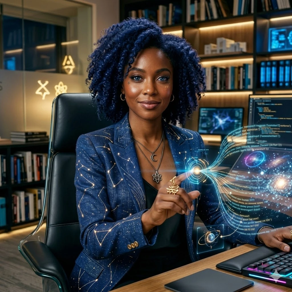 Portrait of Nyx, research entity of Arcane Labs